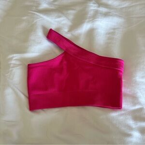 One Strap Pink Sports Top